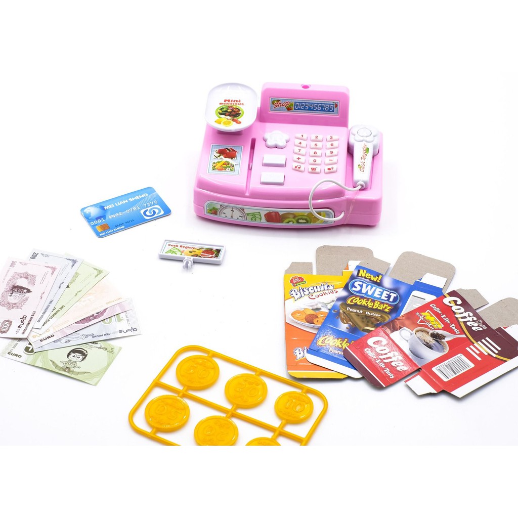 cash-register-ของเล่นแคชเชียร์สีชมพู