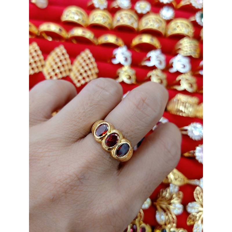 แหวนข้อมะขาม-แหวนเศษทองหัวพลอย-แหวนทองไมครอน