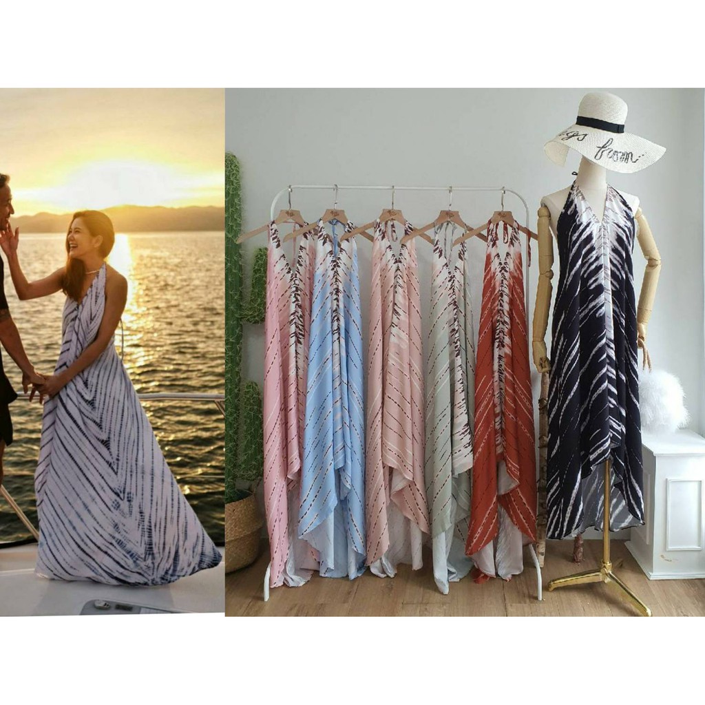 ภาพสินค้าพร้อมส่ง กดได้เลยจ้า เดรสฮาวายไปทะเล ฮิตมา ดาราใส่เยอะ New Gypzy dress จากร้าน kanie2210 บน Shopee ภาพที่ 5