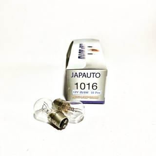 หลอดไฟ 1016 Japauto (ไฟหรี่/ไฟเบรค) 2จุด 12V 25/8 W   1 กล่อง