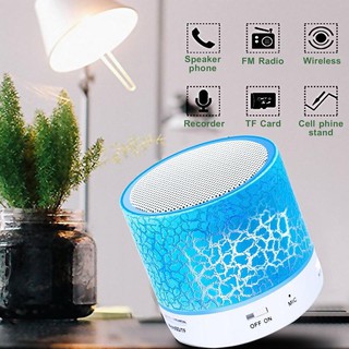 🔥🔥ลำโพงบูลทูธพกพา ลำโพงจิ๋วแต่แจ๋ว มีไฟแทค มีไมค์ในตัว Mini Bluetooth Speaker Build-In Microphone คละสี 🔥🔥