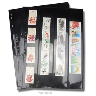 สินค้า 10pcs/lot PVC Collection Double Sided Standard Album Loose Leaf Black 9 Binder Holes Not Include Cover Stamp Pages
