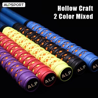 ALP LK3.5 PU+EVA 4 Pcs/Lot Anti-slip Hollow Craft Double Color Mixed Badminton Racket Grips For Raket Handle Breathable Sport Overgrip Griffband Tennis Tape Reket Sweatband ที่พันด้ามแบดมินตัน รุ่น