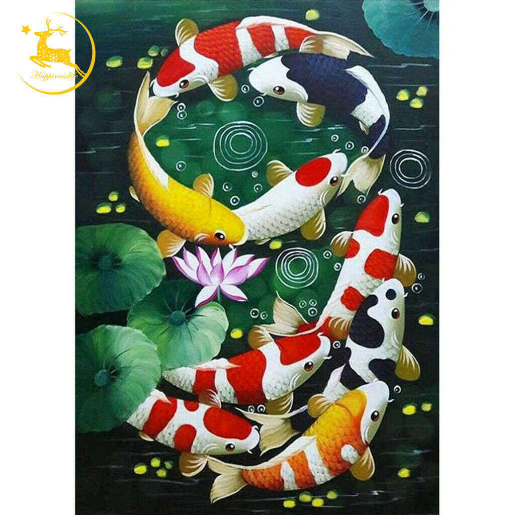 ภาพจิตรกรรม-5-d-koi-สําหรับตกแต่งบ้าน