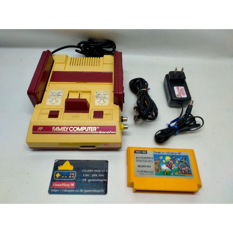 Famicom แท้ ชุดพร้อมเล่น ไฟไทย ต่อTVเล่นได้เลย ระบบAV ตลับแท้มารีโอ้สุด ...