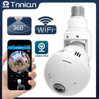 สินค้า Tnnian กล้องวงจรปิดไร้สาย 3MP WIFI IP E27 Bulb CCTV V380 360 องศา มองเห็นกลางคืน เพื่อความปลอดภัย