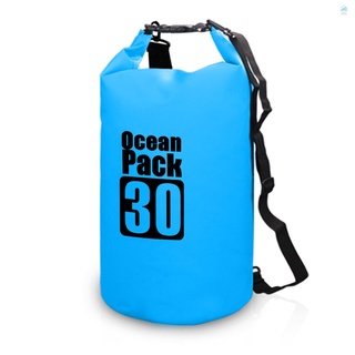 10L / 15L / 20L / 30L Outdoor Waterproof Dry Backpack Water Floating Bag Roll Top Sack for Kayaking Rafting Boating River Trekking