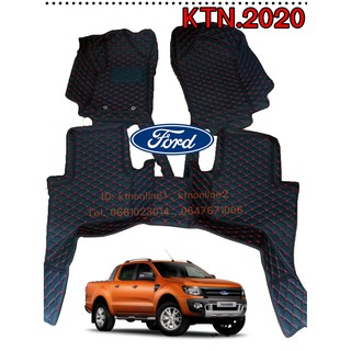 พรมรถยนต์เข้ารูป พรม6D พรมรถยนต์ FORD Ranger, Mazda BT50 4 ประตู พรมปูพื้นรถยนต์