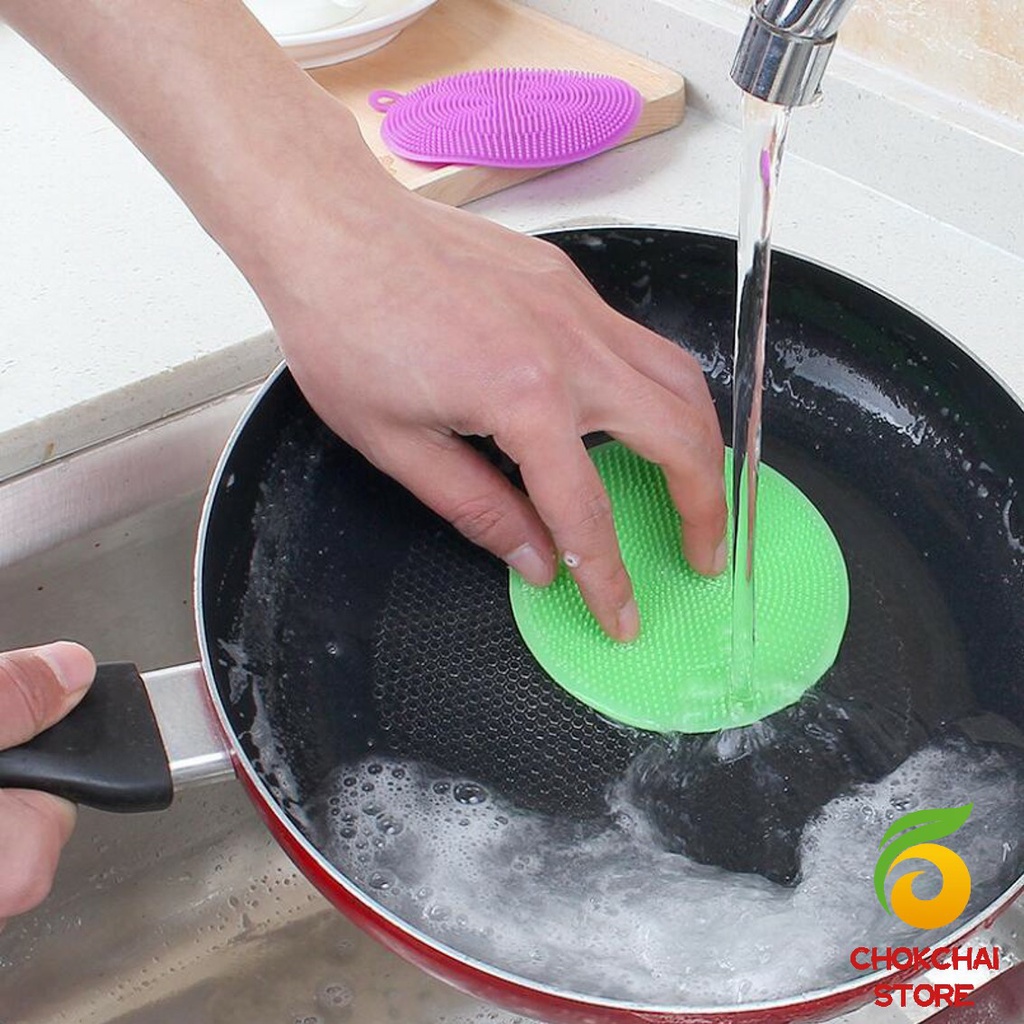 ck-ซิลิโคนล้างจาน-ฟองน้ำล้างจาน-ฟองน้ำซิลิโคน-ทำความสะอาดอเนกประสงค์-แผ่นล้างจาน-ที่ขัดหม้อ-silocone-kitchen-sponge