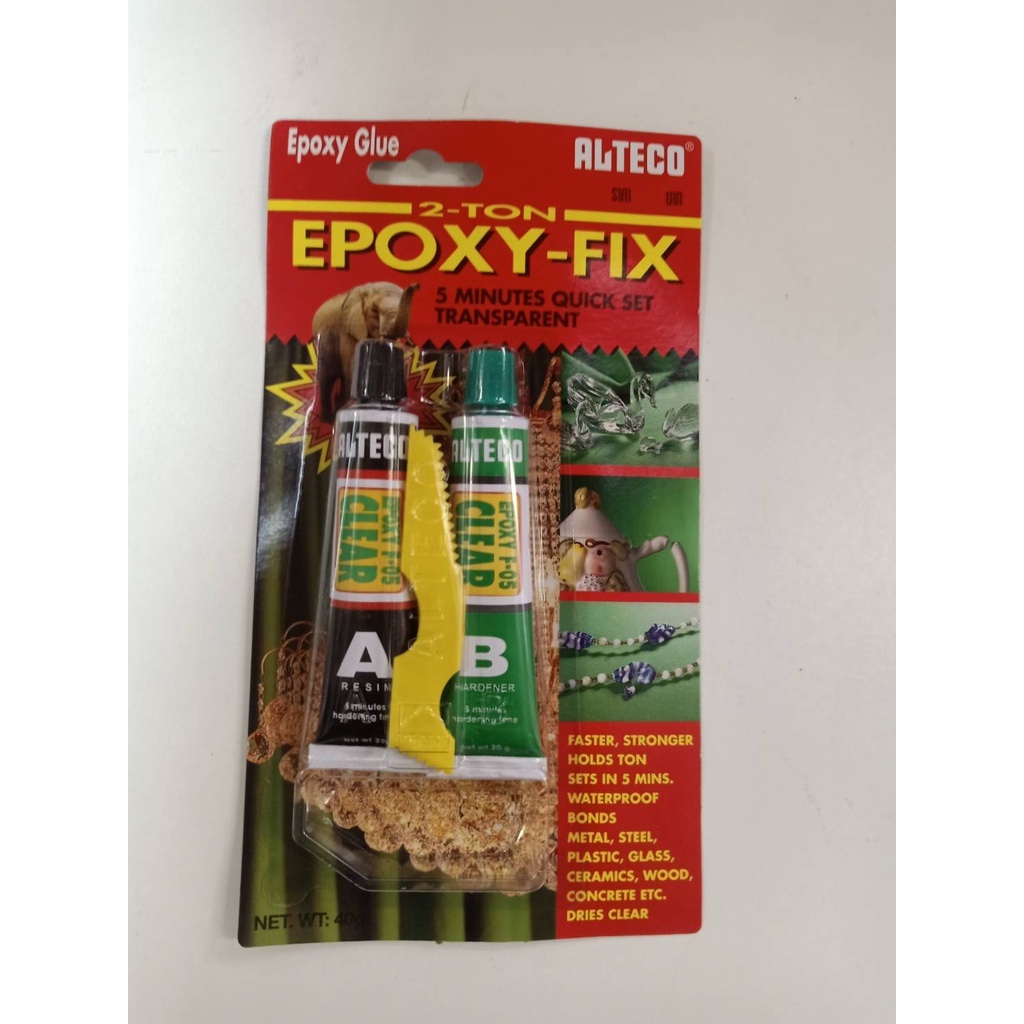 กาวอีพ๊อกซี่-2-ตัน-สีใส-กาว-alteco-epoxy-a-b-สำหรับติดผนึกรอยต่อและรอยแตกร้าว-กาวอุดรูรั่ว-กาวอีพ๊อกซี่