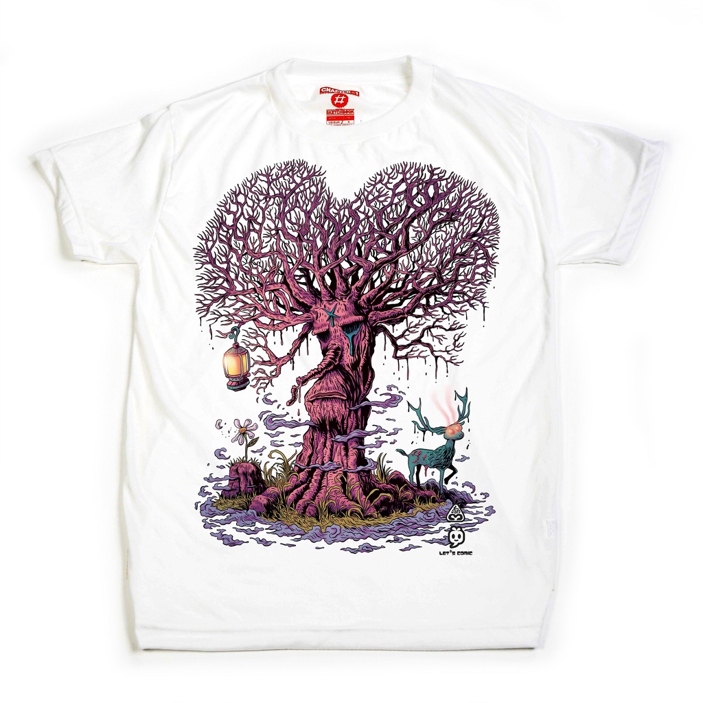 เสื้อยืด-แขนสั้น-แชปเตอร์วัน-คาแรคเตอร์-ลาย-ต้นไม้-ผ้านิ่ม-tree-chapter-one-character-soft-t-shirt