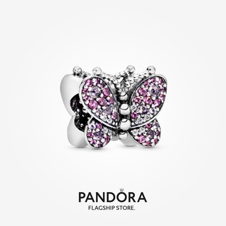 Pandora จี้ผีเสื้อ สีชมพู สําหรับของขวัญวันเกิดผู้หญิง p825