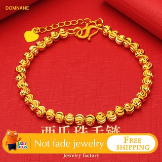 สร้อยข้อมือ ลูกปัดสับปะรด รูปหัวใจ สีทอง แฮนด์เมด ติดทนนาน