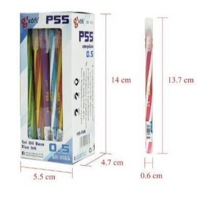 ปากกา-gsoft-gel-oil-base-blue-lnk-p55-fan-ปากกาลูกลื่นเจล-0-5mm-หมึกน้ำมัน-30ด้าม-กล่อง-ปากกาลูกลื่ืน