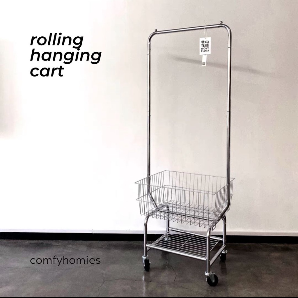 พร้อมส่ง-ที่แขวนเสื้อมินิมอล-rolling-hanging-cart-comfyhomies