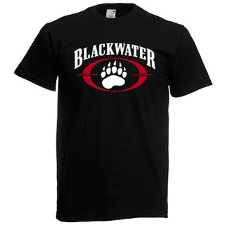 [100% Cotton] เสื้อยืดลําลอง แขนสั้น พิมพ์ลายโลโก้ Blackwater สีดํา สําหรับผู้ชาย ไซซ์ S ถึง 5 100060