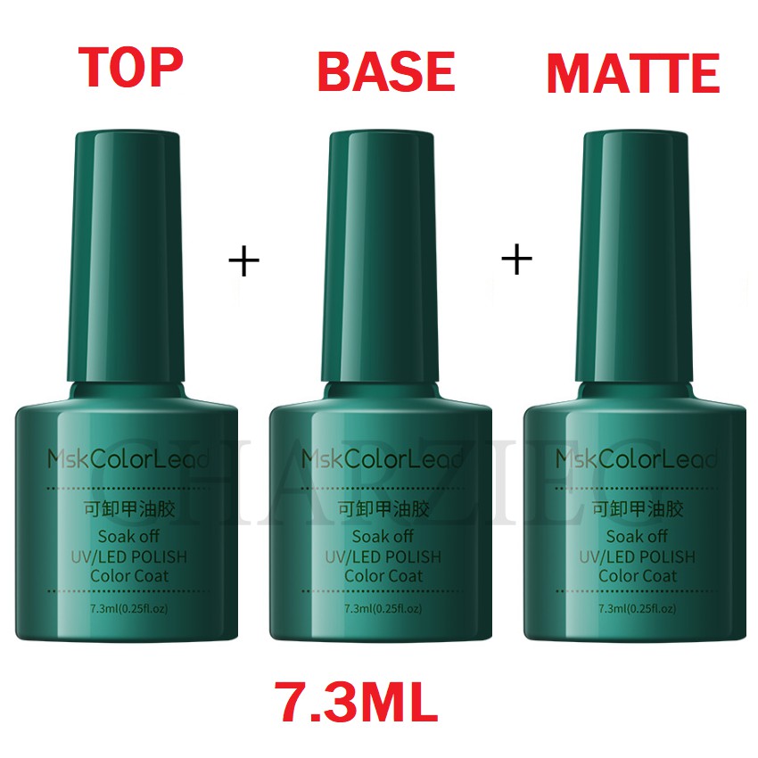 ภาพหน้าปกสินค้าTop Coat (เคลือบสีเล็บเจล)/base coat/MATTE TOP UV LED Gel Polish Soak Off ทาเล็บเจล สีทาเล็บเจล สีเจล ยาทาเล็บเจล(7.3ML จากร้าน charzieg บน Shopee