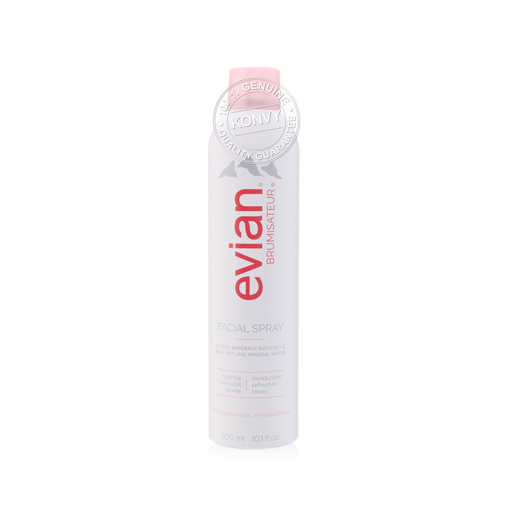 ภาพประกอบคำอธิบาย Evian Facial Spray 300ml เอเวียง สเปรย์น้ำแร่บำรุงผิวหน้า จากเทือกเขาแอลป์ ประเทศฝรั่งเศส.