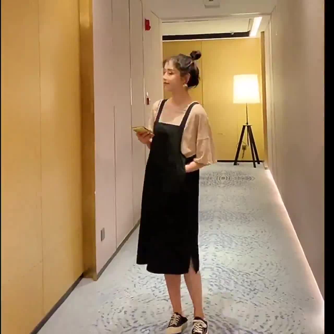 เดรสพลัสไซส์-สะดวกสบาย-หลวม-ใหม่-ชุดคลุมท้องใส่ทำงาน