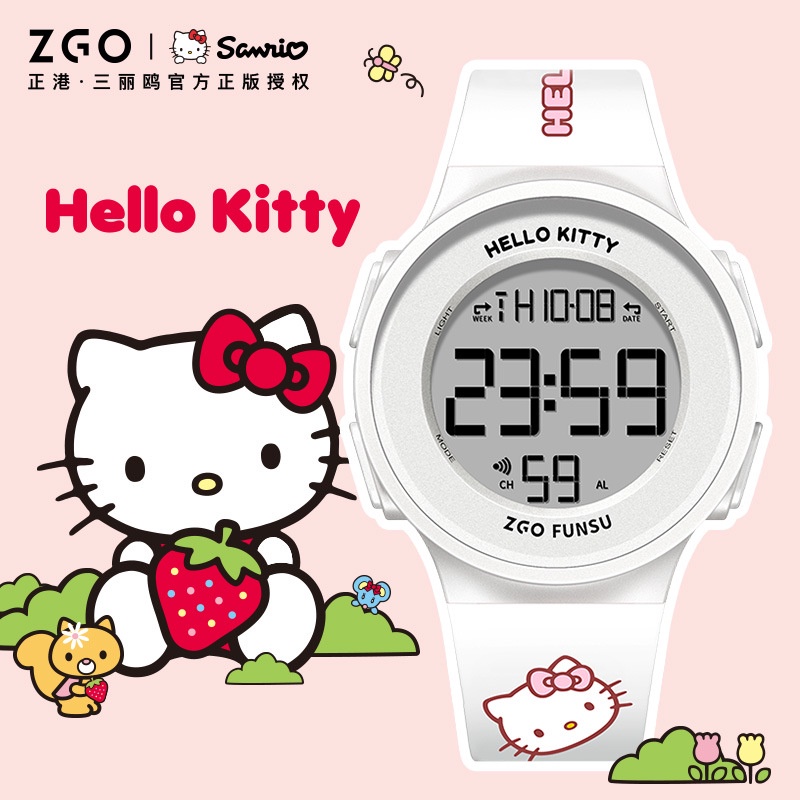 zhenggang-zgo-sanrio-นาฬิกาข้อมืออัจฉริยะ-อิเล็กทรอนิกส์-ลาย-hello-kitty-เรียบง่าย-สําหรับเด็กผู้หญิง-นักเรียนมัธยมต้น