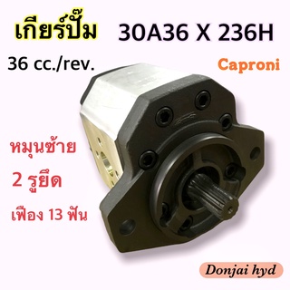 ปั๊มไฮดรอลิค เกียร์ปั๊ม "CAPRONI" 3ุ6 CC รุ่น 30A36 X 236H หมุนซ้าย