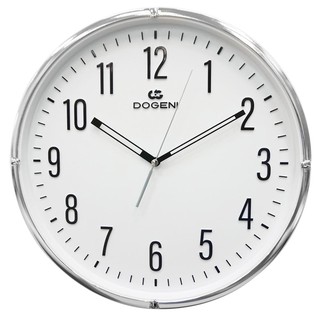 นาฬิกา นาฬิกาแขวน DOGENI WNP039SL 14 นิ้ว สีเงิน ของตกแต่งบ้าน เฟอร์นิเจอร์ ของแต่งบ้าน WALL CLOCK DOGENI WNP039SL 14" S