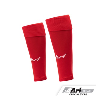ARI SLEEVE SOCKS - RED ถุงเท้าฟุตบอลตัดข้อสำเร็จรูป อาริ สีแดง