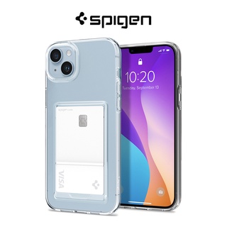 Spigen เคสโทรศัพท์มือถือ พร้อมช่องใส่บัตร คริสตัลในตัว สําหรับ iPhone 14 Plus 15 Plus 6.7 นิ้ว