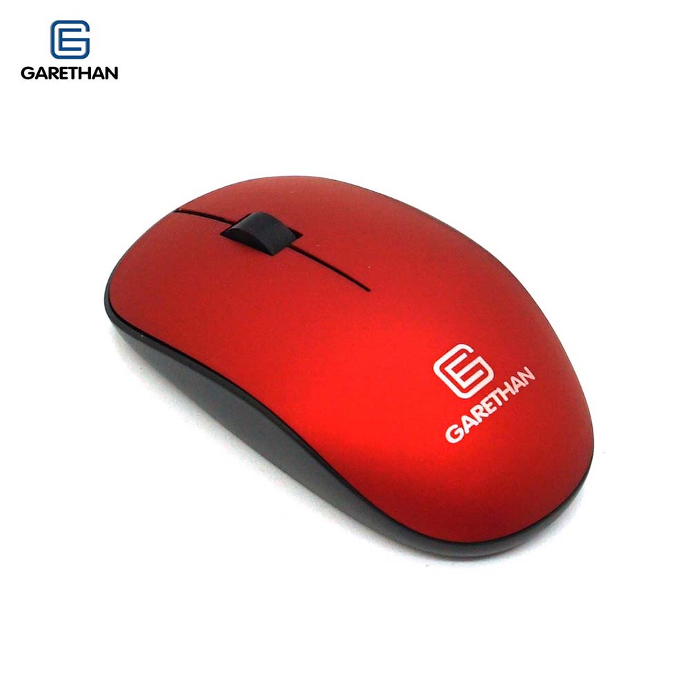 GARETHAN Mouse3-Button 2.4GHz WirelessSilent เม้าส์ไวเลส (สีแดง ...