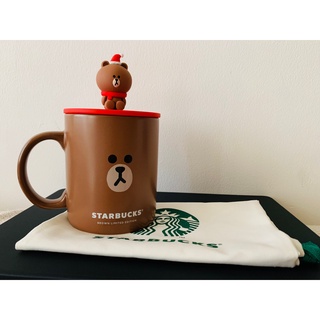 พร้อมส่งที่ไทย! Starbucks Line Friends Brown Bear Topper 12 oz. แก้วสตาร์บัคส์ x Line หมีบราวน์ ของแท้ 100%