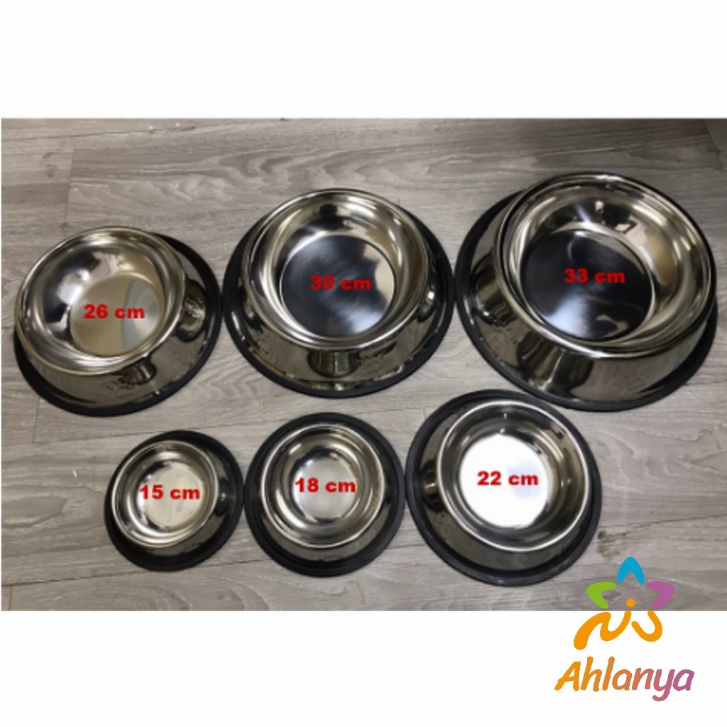 ahlanya-ชามอาหารสแตนเลส-ชามอาหารสัตว์เลี้ยง-ชามหมา-ชามแมว-stainless-steel-pet-bowl