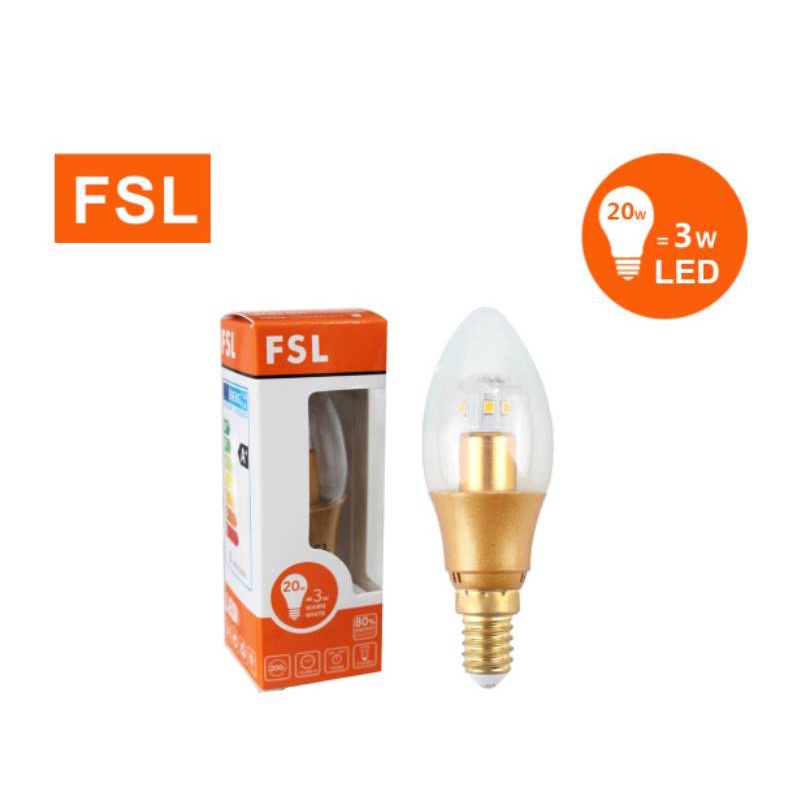 หลอดแอลอีดี ทรงจำปา ฐานสีทอง หรูหรา 3W DL / WW E14 FSL | Shopee Thailand