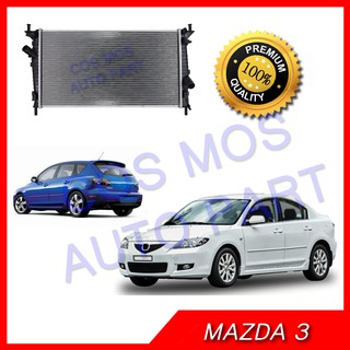 หม้อน้ำรถยนต์ มาสด้า 3 (BK) โฉมแรก ปี 03-10 เครื่อง 1.6 และ 2.0 เกียร์ออโต้ Car Radiator mazda 3 (BK) (NO.181)