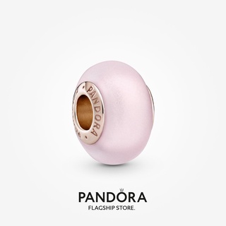 Pandora ชาร์มแก้ว เนื้อแมตต์ สีชมพู ของขวัญวันเกิด สําหรับสุภาพสตรี p825