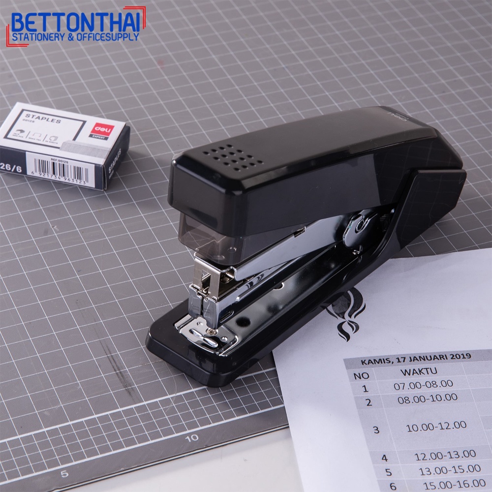 deli-0468-saving-stapler-เครื่องเย็บกระดาษประหยัดแรง-เย็บได้-30-แผ่น-สีดำ-แม็กเย็บกระดาษ-แม็คเย็บกระดาษ