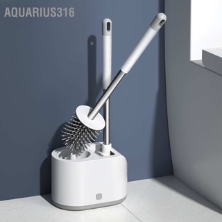 Aquarius316 ชุดที่วางแปรงขัดห้องน้ํา ทรงกลม แบน ขนแปรงแข็ง ล้างทําความสะอาดได้