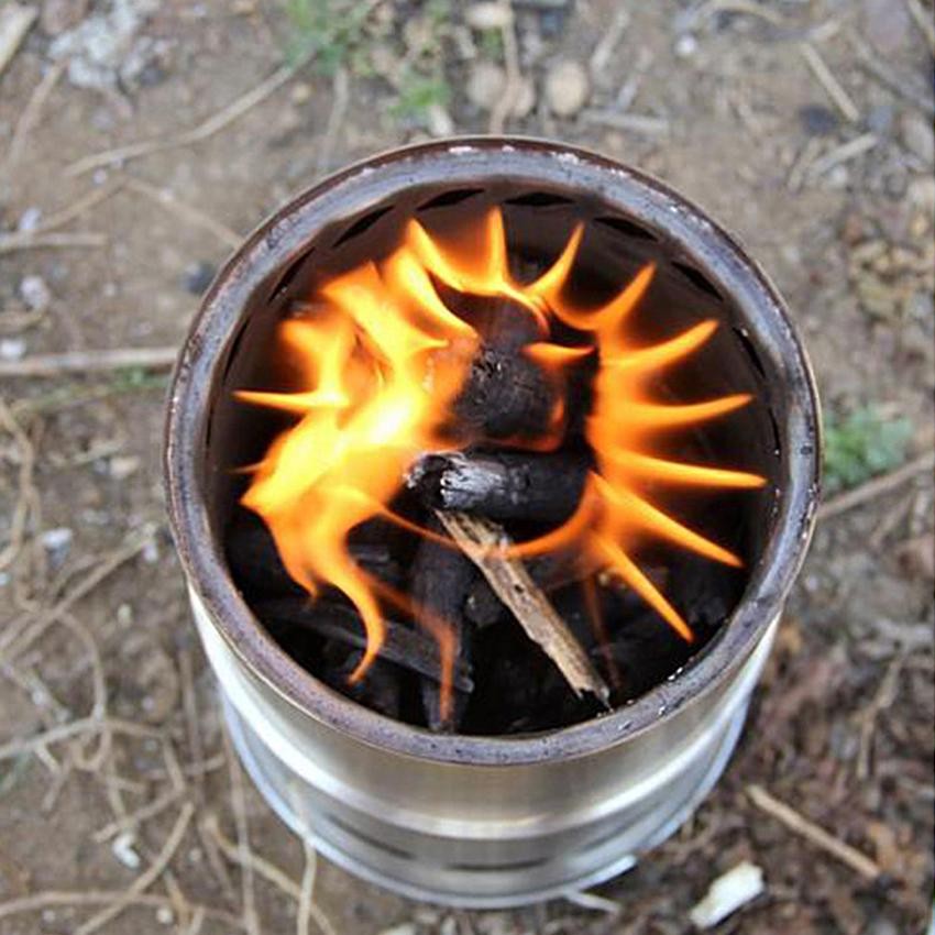 camp-fire-stove-wood-gas-survival-stoveเตาชีวมวล-เตาสนามเดินป่า-สแตนเลส-พกพาสะดวกเตาสนามเตาถ่าน-เตาเดินป่า-สำหรับ-4-6-คน