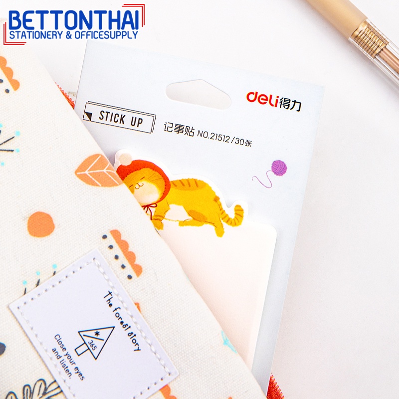 deli-21512-sticky-notes-กระดาษโน๊ตกาว-แบบพกพา-30-แผ่น-ขนาด-110-x-80mm-คละลาย-1-ชิ้น-กระดาษโน๊ต-เครื่องเขียน-โพสท์อิท