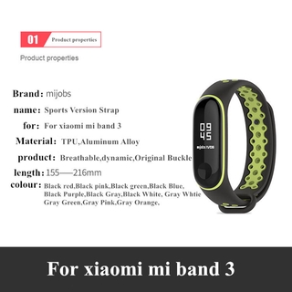 ภาพขนาดย่อของภาพหน้าปกสินค้าMijobs Sport Xiao Mi Mi Band 3 4 สายรัดข้อมือสำหรับ Xiao Mi Mi Band สร้อยข้อมือซิลิโคนสำหรับ Mi Band Band3 สร้อยข้อมือสมาร์ทวอทช์ สายนาฬิกา Mi Band Miband สาย Miband3 จากร้าน circulation2.th บน Shopee ภาพที่ 1