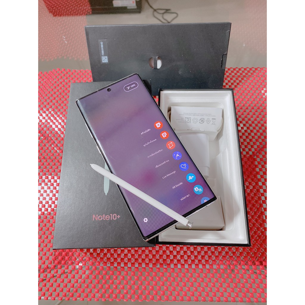 samsung-galaxy-note10-plus-แรม12-256-512gb-เครื่องศูนย์ไทย-มือ2-สภาพสวย-มีของแถมเคส-ฟิล์ม