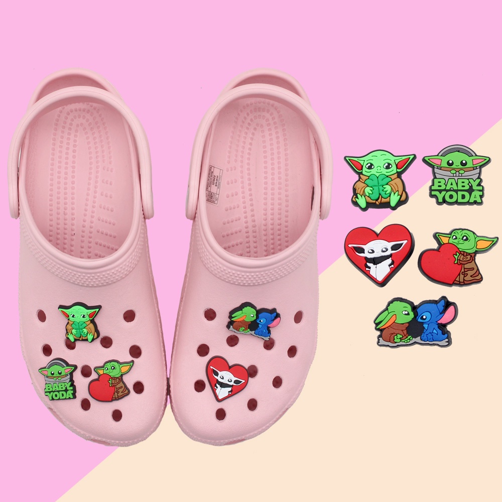 crocs-jibbitz-ขายดี-yoda-series-diy-shoe-charms-รองเท้าแตะ-pvc-น่ารัก-accessories-ถอดออกได้-ของขวัญแฟชั่น-สําหรับเด็ก