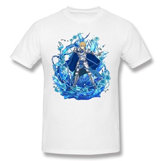 เสื้อยืดโอเวอร์ไซส์พร้อมส่ง เสื้อยืด ผ้าฝ้ายแท้ พิมพ์ลายอนิเมะ Sword Art Online Alicization SAO Eugeo SAO หลายสี สไตล์ฮา