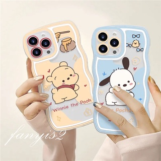 🥳Hot Sale🌈 Redmi Note 11 10 9 8 Pro Redmi 10C 9A 9C 9T 10A Xiaomi 12 11 Lite 11 10T 11T Poco X3 X4 Pro F3 Cute Winnie the pooh puppy Soft TPU Couple Phone Case Dustproof Wavy Edge Case