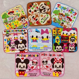 สินค้า ผ้าเช็ดหน้า Disney’s Mickey&Minnie / Chip&Dale / Toy Story / Donald&Daisy ผ้านุ่ม พกพาสะดวก