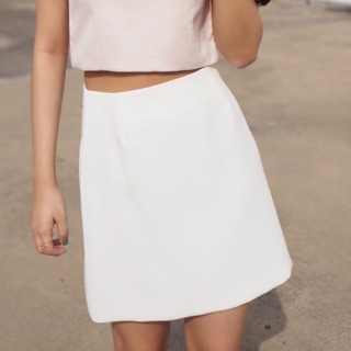 Straight A Skirt in White