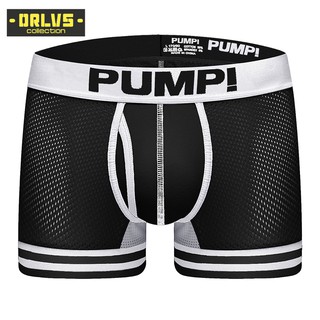 [ORLVS]Hot Sale pump Men Underwear Mesh Boxers Soft Comfortable Underpants Breathbale H599