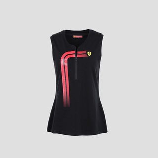 FERRARI เฟอร์รารี่ เสื้อยืดแขนสั้น รุ่น WOMEN RACE TANK TOP BLK