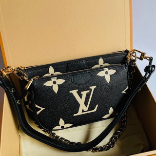 #louisvuitton  #multipochette #Leather  Grade vip หนังดีมากๆ  รุ่นนี้สายหนังปรับยาวได้ Size 25cm อุปกรณ์ fullboxset