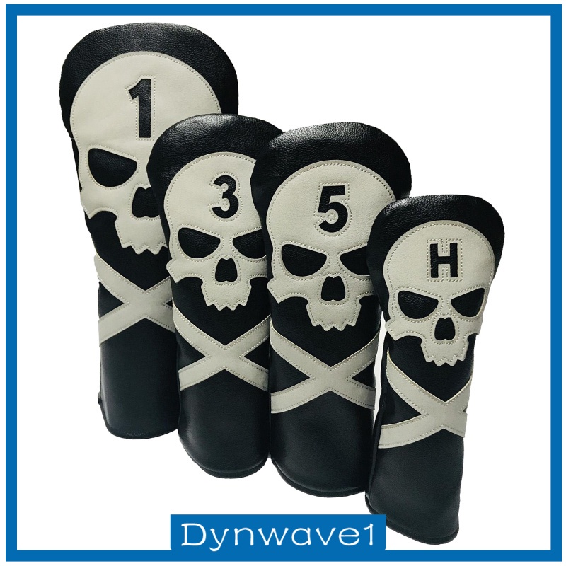 dynwave1-4x-skull-golf-club-head-cover-headcover-for-driver-fairway-wood-hybrid-clubs