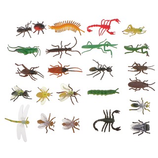 24x Plastic Insect Model Ladybug Scorpion Bee Ant Bugs Kids Educational Toys